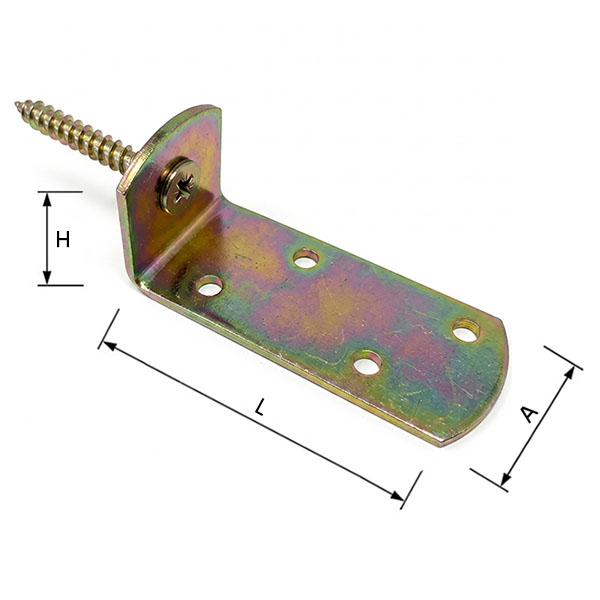 MINUTEX Piastrina Giunzione Piegata con Vite D.MM6 MM30X70X30 Zincata - MINUTEX - Immagine 2